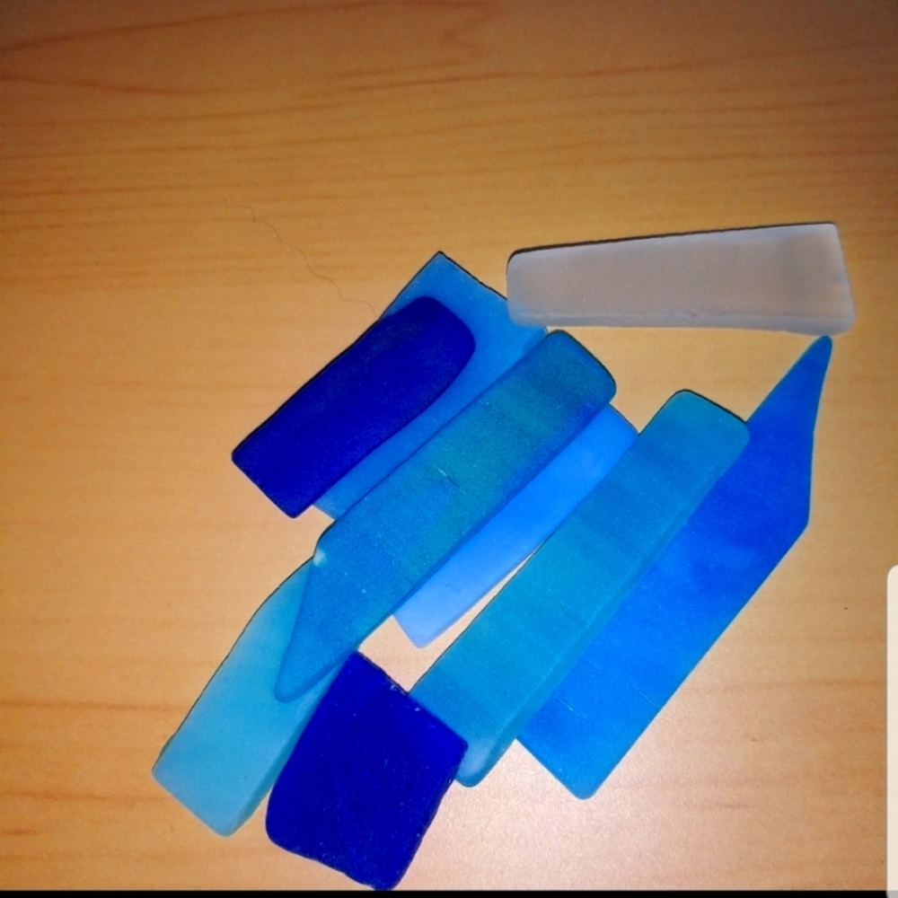 Glass tiles for crafts one Gallon size bag full